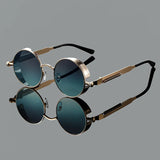 Men's Sunglasses Round Lens Steampunk Frame - Retro Streetwear