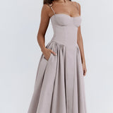 Women's Midi Dress Corset Skirt - Date Night