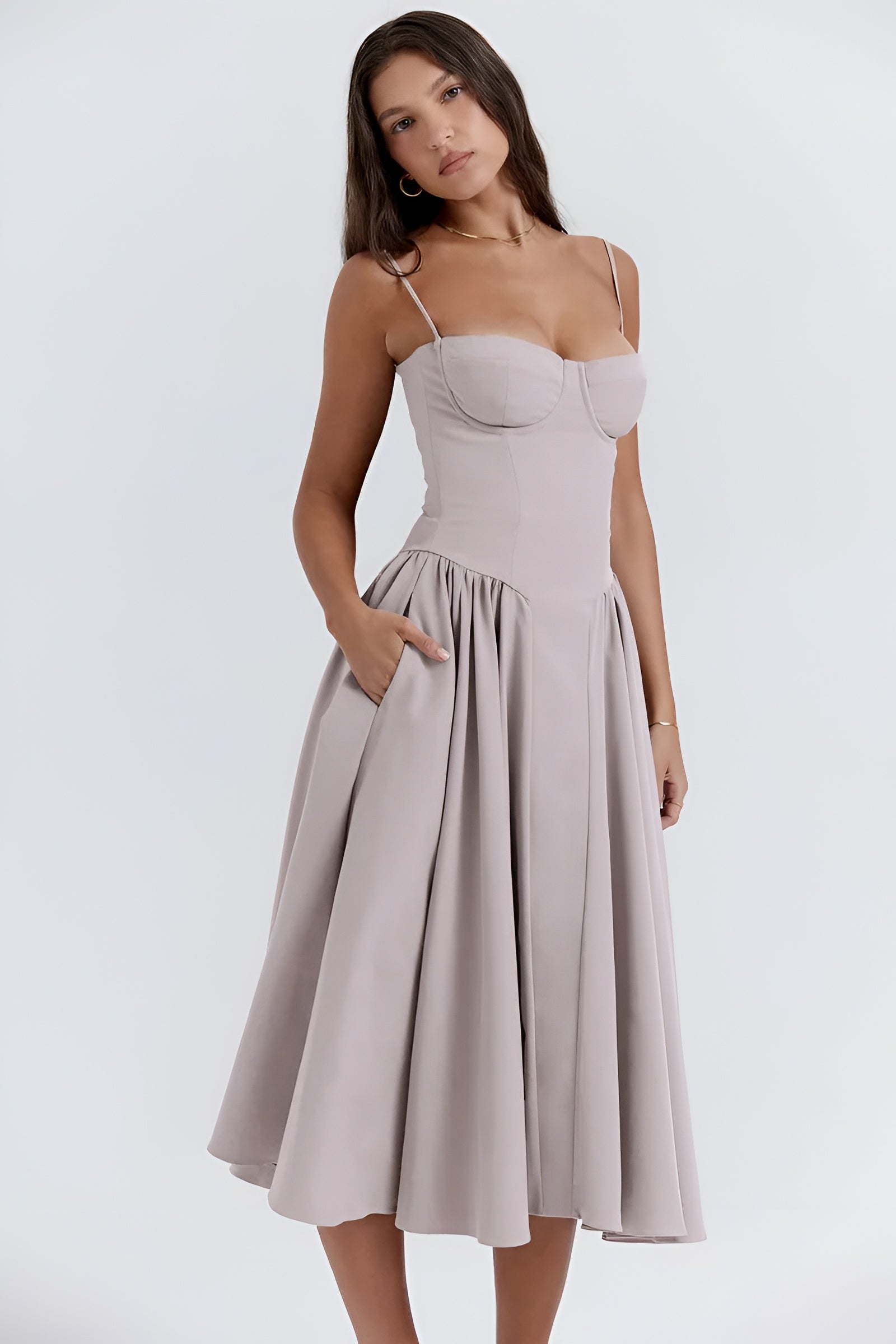 Women's Midi Dress Corset Skirt - Date Night