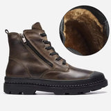 Men's Boots Side Zip Lug Sole - Outdoor Casual