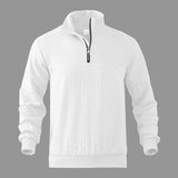 Men's Quarter-Zip Sweater Cable Knit Textured - Casual Winter Wear