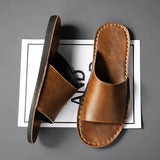Men's Slide Sandals Textured Single Strap - Casual Summer Wear