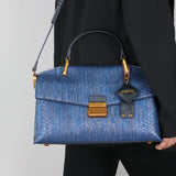Women's Handbag Crocodile Embossed Top Handle - Formal Wear