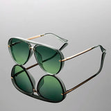 Men's Aviator Sunglasses Gradient Lens Gold Accent - Luxury Lifestyle