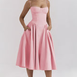 Women's Midi Dress Corset Skirt - Date Night
