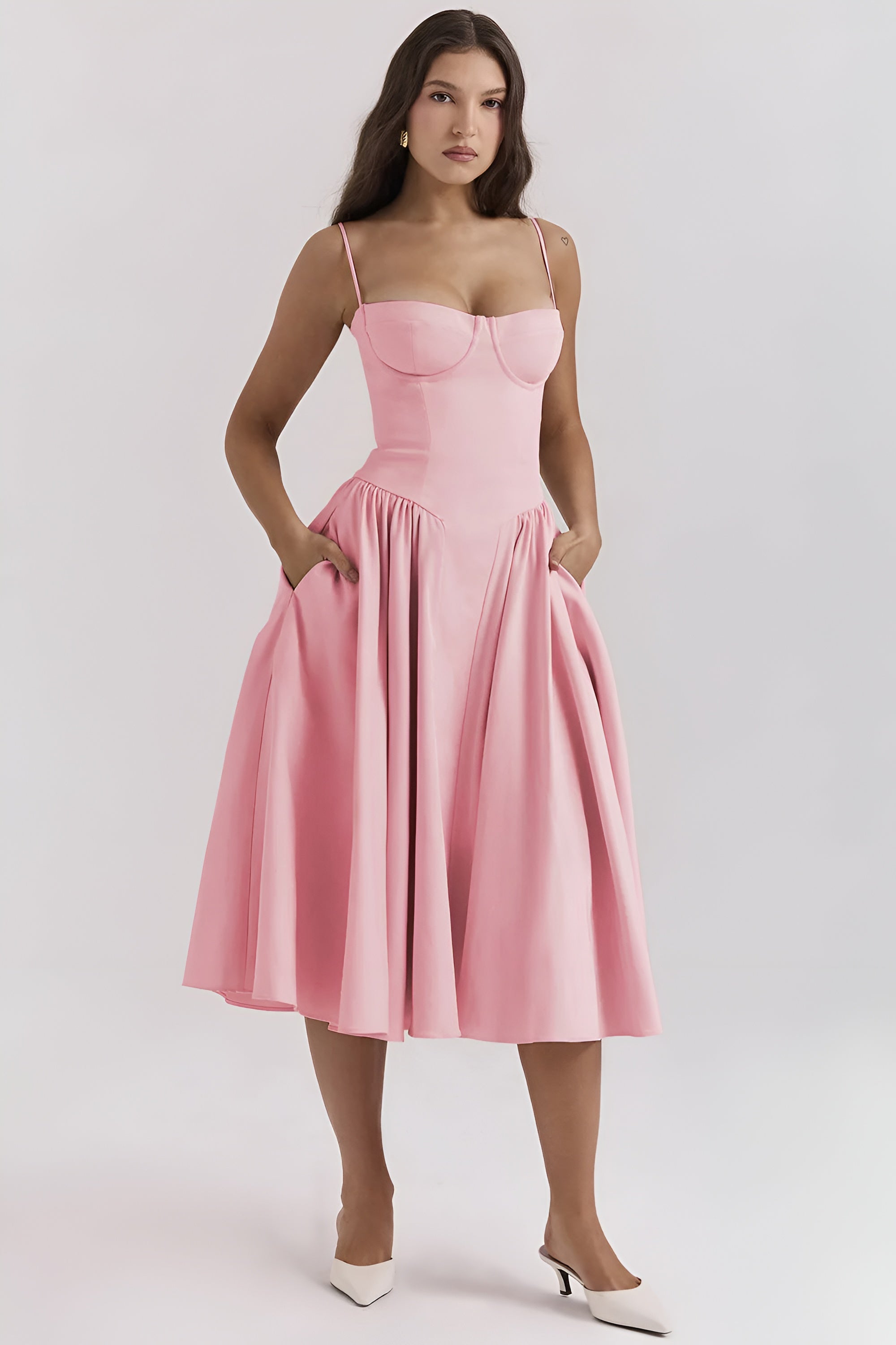 Women's Midi Dress Corset Skirt - Date Night