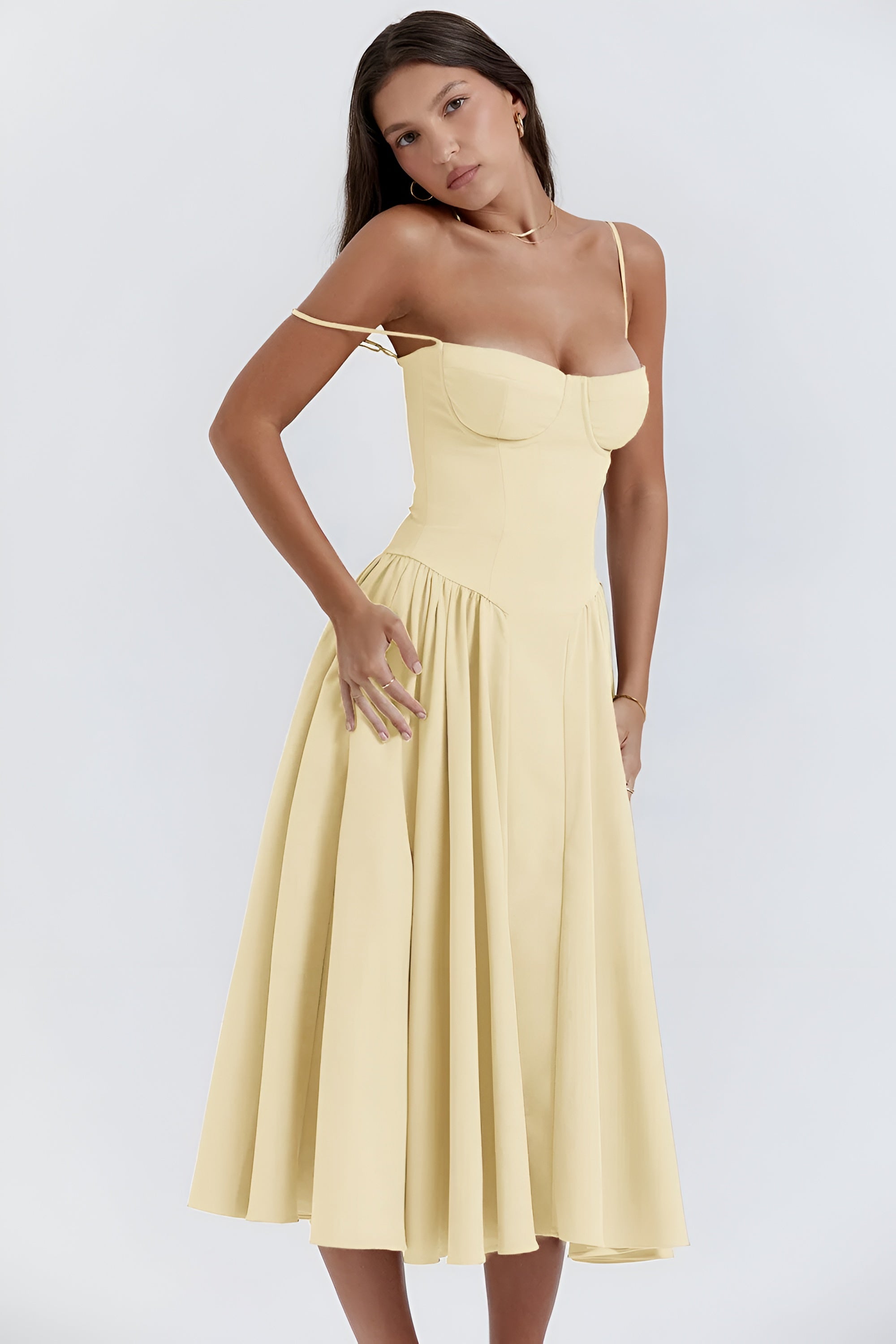 Women's Midi Dress Corset Skirt - Date Night
