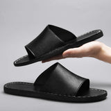 Men's Slide Sandals Textured Single Strap - Casual Summer Wear