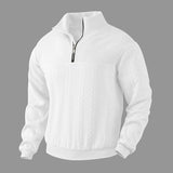 Men's Quarter-Zip Sweater Cable Knit Textured - Casual Winter Wear