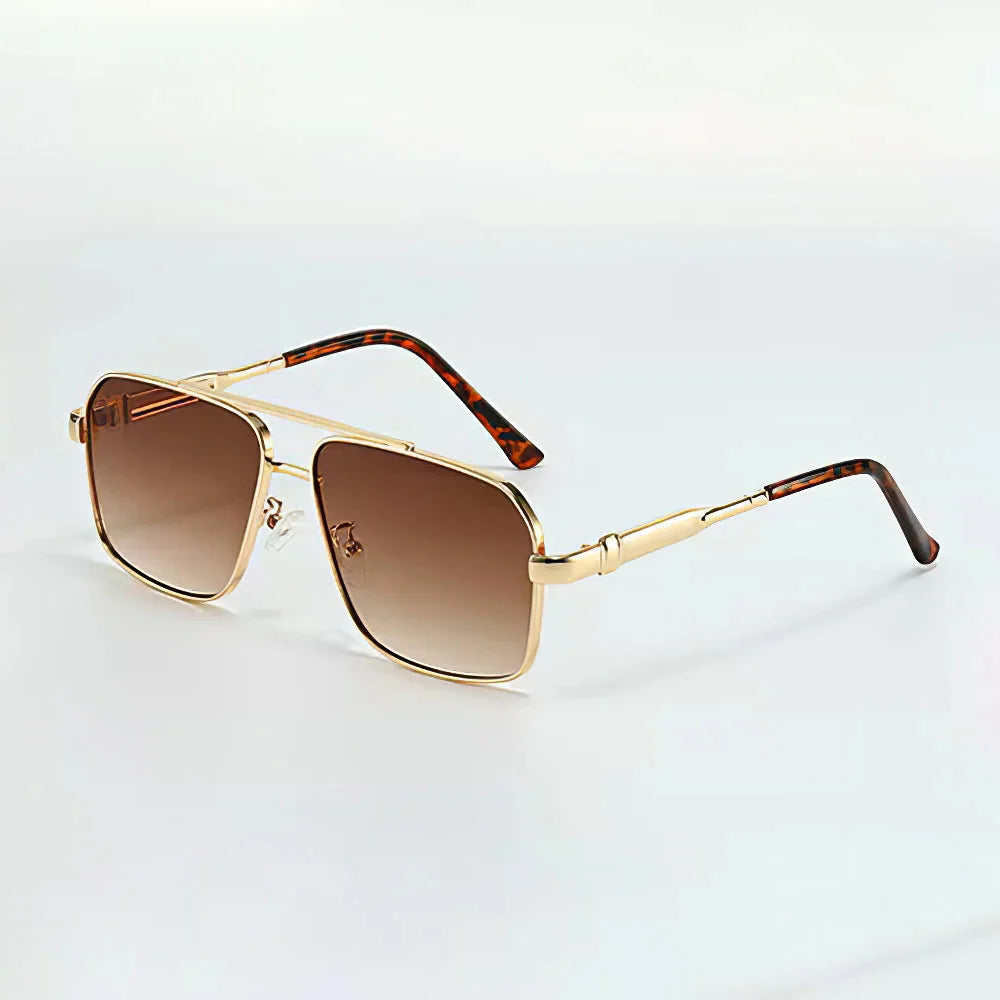 Men's Navigator Sunglasses Gold Metal Gradient - Travel And Leisure