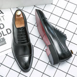 Men's Oxford Shoes Brogue Detail Red Sole - Formal Evening Wear