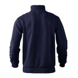 Men's Quarter-Zip Sweater Cable Knit Textured - Casual Winter Wear