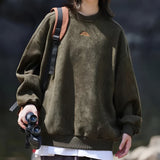 Men's Sweatshirt Crew Neck Oversized Fit - Outdoor Casual