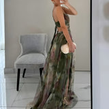 Women's Gown Floral Print Mesh - Formal Evening Wear