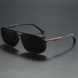 Men's Sunglasses Square Lens Double Bridge - Modern Streetwear
