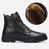 Men's Boots Side Zip Lug Sole - Outdoor Casual