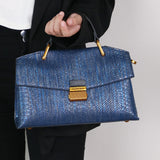 Women's Handbag Crocodile Embossed Top Handle - Formal Wear
