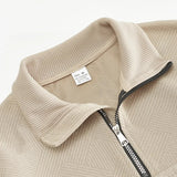 Men's Quarter-Zip Sweater Cable Knit Textured - Casual Winter Wear