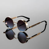Men's Sunglasses Round Lens Steampunk Frame - Retro Streetwear