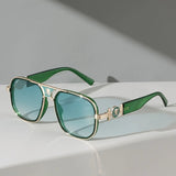 Men's Sunglasses Square Frame Medusa Emblem - Modern Streetwear