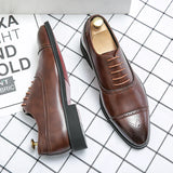 Men's Oxford Shoes Brogue Detail Red Sole - Formal Evening Wear