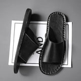 Men's Slide Sandals Textured Single Strap - Casual Summer Wear