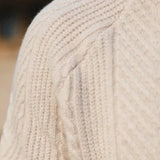 Men's Knit Polo Sweater Chevron Cable Stitch - Smart Casual