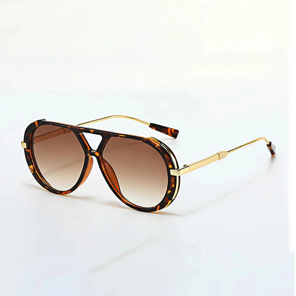 Men's Oversized Aviator Sunglasses Frame Gradient Lens - Casual Wear
