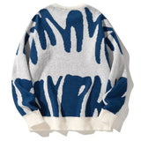 Men's Knit Sweater Abstract Pattern Long Sleeve - Casual Wear