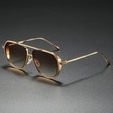 Men's Sunglasses Gold Frame Gradient Lens - Formal Social