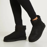 Women's Plush Ankle Boots - Winter Wear