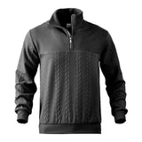 Men's Quarter-Zip Sweater Cable Knit Textured - Casual Winter Wear