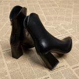 Women's Ankle Boots Pointed Toe Block Heel - Casual Wear