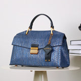 Women's Handbag Crocodile Embossed Top Handle - Formal Wear