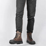 Men's Boots Side Zip Lug Sole - Outdoor Casual