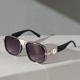 Men's Sunglasses Square Frame Medusa Emblem - Modern Streetwear
