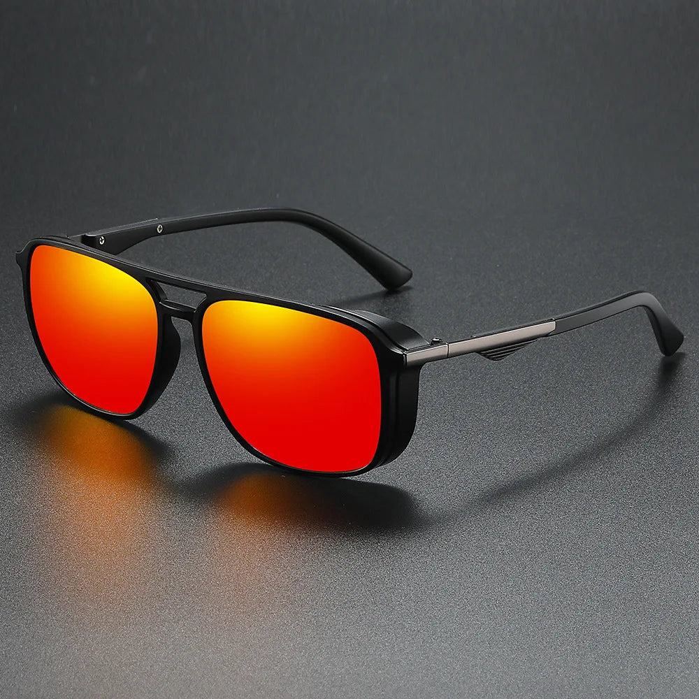 Men's Sunglasses Square Lens Double Bridge - Modern Streetwear