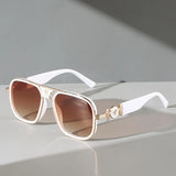 Men's Sunglasses Square Frame Medusa Emblem - Modern Streetwear