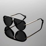 Men's Aviator Sunglasses Gradient Lens Gold Accent - Luxury Lifestyle