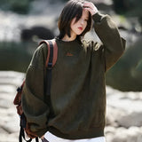 Men's Sweatshirt Crew Neck Oversized Fit - Outdoor Casual