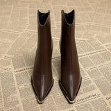 Women's Ankle Boots Pointed Toe Block Heel - Casual Wear