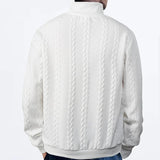 Men's Quarter-Zip Sweater Cable Knit Textured - Casual Winter Wear