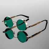 Men's Sunglasses Round Lens Steampunk Frame - Retro Streetwear