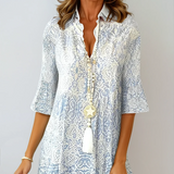 Women's Tunic Dress Bell Sleeve - Summer Resort Wear