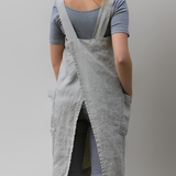 Women's Apron Dress Square Neck Dual Pocket - Garden Work
