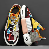 Men's Lace-Up Mesh Sneakers - Modern Streetwear