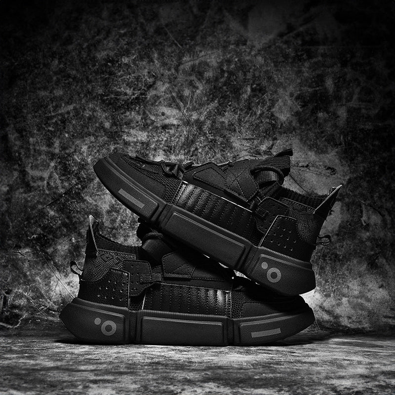 Men's Lace-Up Mesh Sneakers - Modern Streetwear