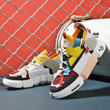 Men's Lace-Up Mesh Sneakers - Modern Streetwear