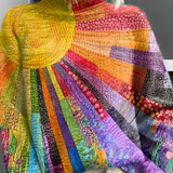 Women's Sun Graphic Knit Pullover - Casual Wear