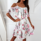 Women’s Ruffled Layered A-Line Dress - Summer Wear